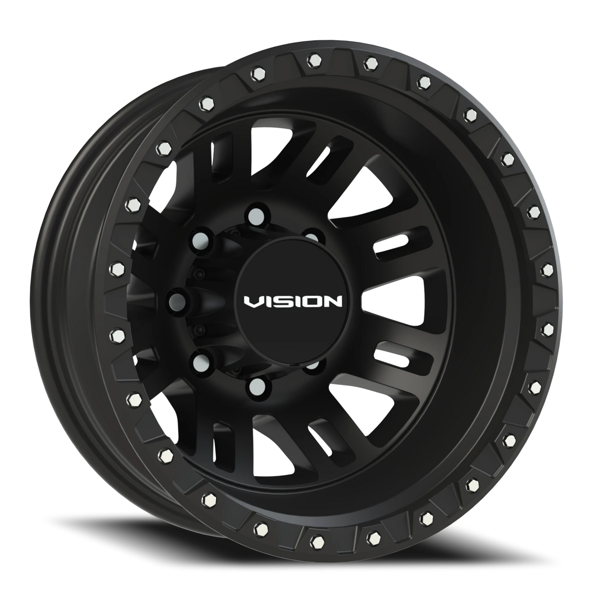 Vision Wheel 408 Satin Black 17x6.5 -143 8x210mm 154.2mm - Wheelwiz