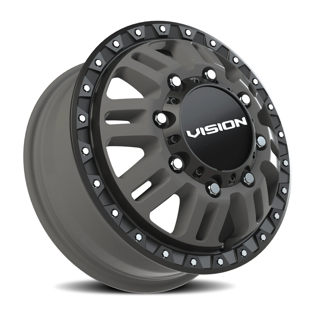 Vision Wheel 408 Satin Grey 17x6.5 +121 8x210mm 154.2mm - Wheelwiz