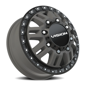 Vision Wheel 408 Satin Grey 17x6.5 +121 8x210mm 154.2mm - Wheelwiz