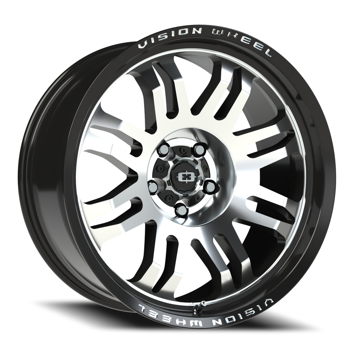 Vision Wheel 409 Gloss Black Machined Face 20x9.5 -18 5x127mm 78.1mm - Wheelwiz