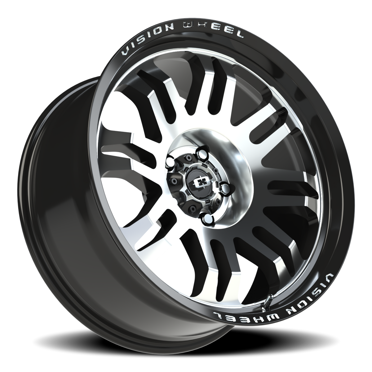 Vision Wheel 409 Gloss Black Machined Face 20x9.5 -18 5x127mm 78.1mm - Wheelwiz