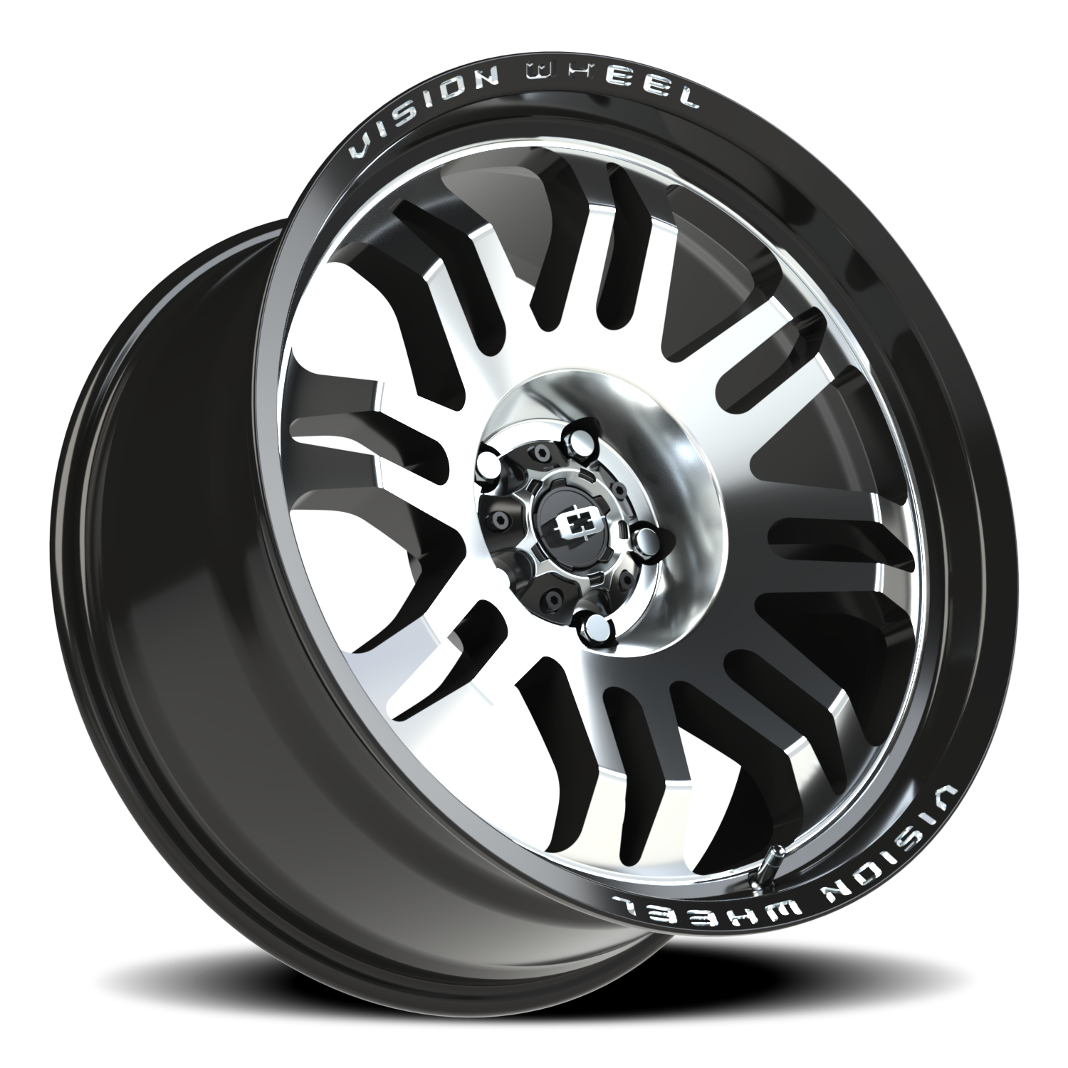 Vision Wheel 409 Gloss Black Machined Face 20x9.5 -18 5x127mm 78.1mm - Wheelwiz