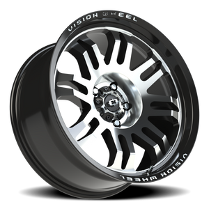 Vision Wheel 409 Gloss Black Machined Face 20x9.5 -18 5x127mm 78.1mm - Wheelwiz