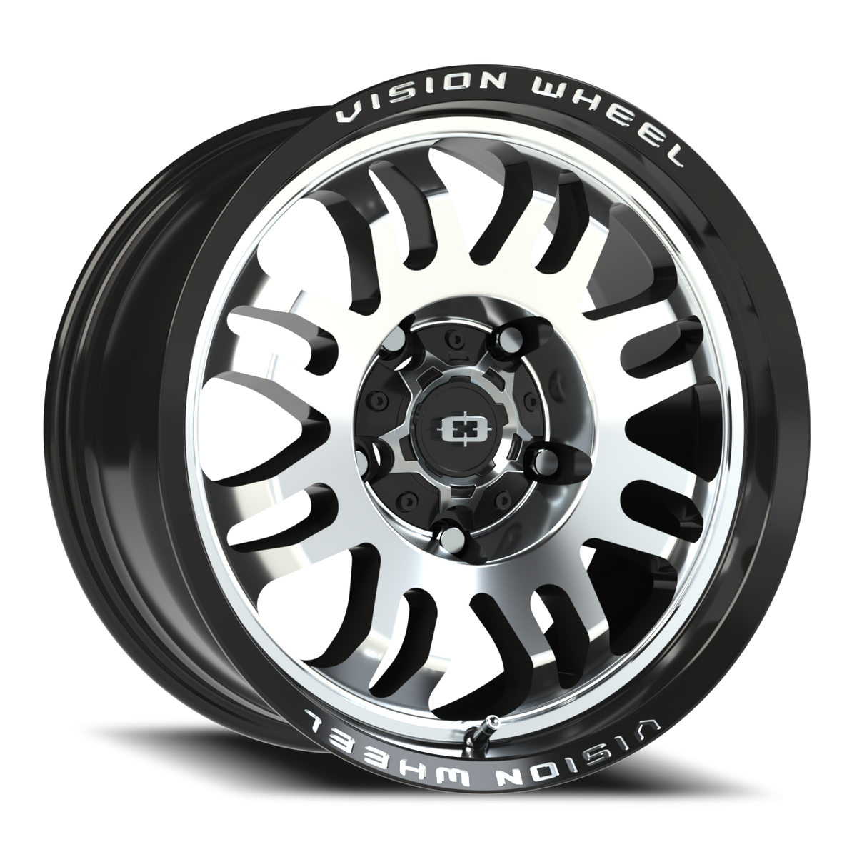 Vision Wheel 409 Gloss Black Machined Face 17x8.5 0 5x150mm 110mm - Wheelwiz