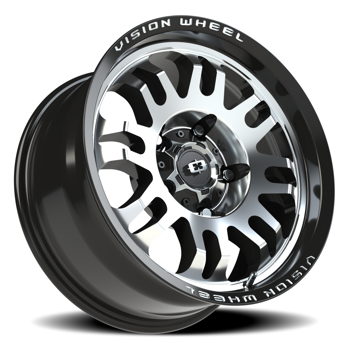 Vision Wheel 409 Gloss Black Machined Face 17x8.5 0 5x150mm 110mm - Wheelwiz