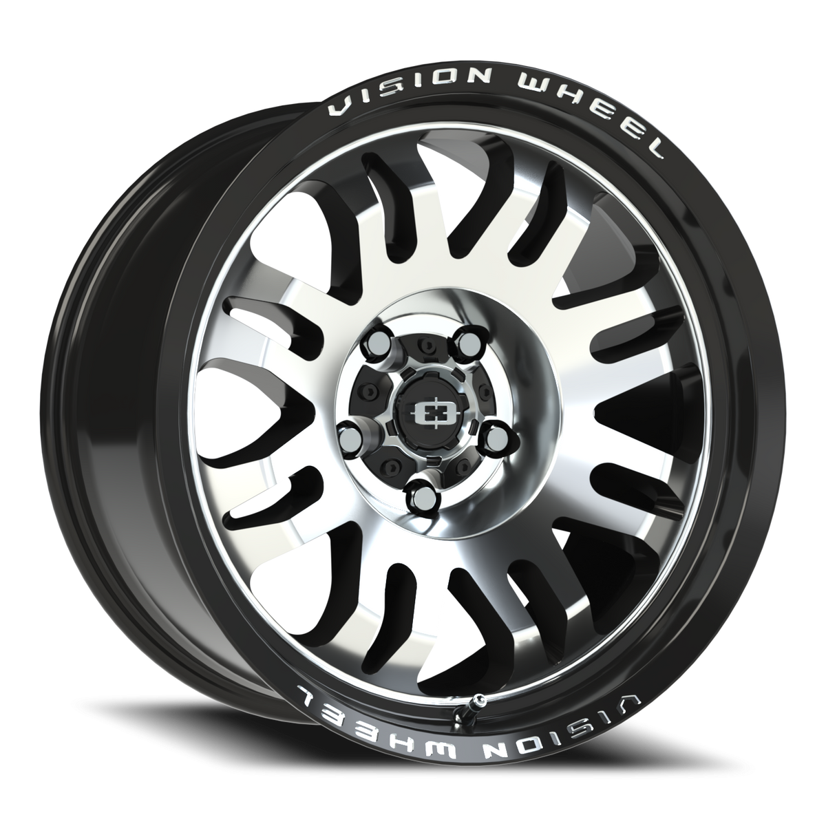 Vision Wheel 409 Gloss Black Machined Face 18x9.5 -18 5x127mm 78.1mm - Wheelwiz