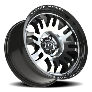 Vision Wheel 409 Gloss Black Machined Face 18x9.5 -18 5x127mm 78.1mm - Wheelwiz