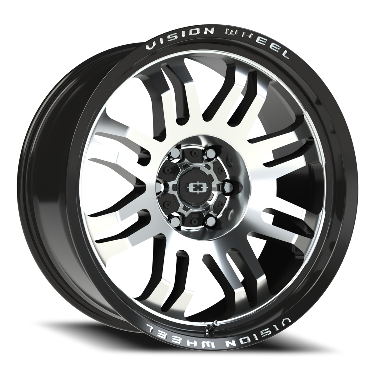 Vision Wheel 409 Gloss Black Machined Face 20x9.5 -18 6x139.7mm 110mm - Wheelwiz