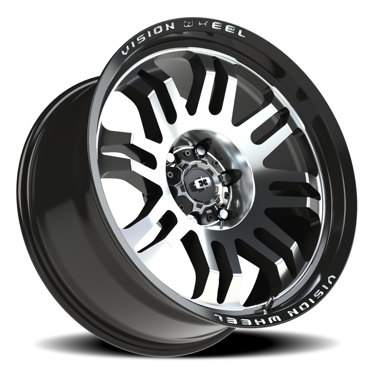 Vision Wheel 409 Gloss Black Machined Face 20x9.5 -18 6x139.7mm 110mm - Wheelwiz