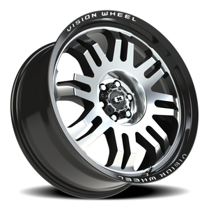 Vision Wheel 409 Gloss Black Machined Face 20x9 +12 6x120mm 67.1mm - Wheelwiz