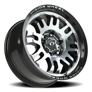 Vision Wheel 409 Gloss Black Machined Face 17x8.5 0 6x139.7mm 110mm - Wheelwiz