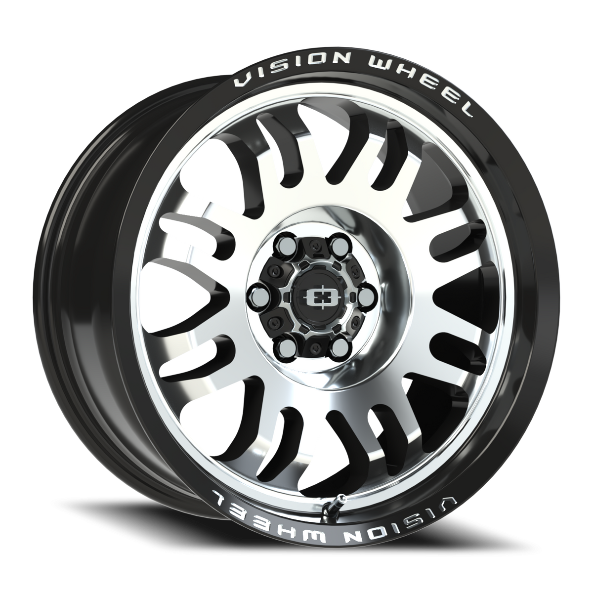 Vision Wheel 409 Gloss Black Machined Face 17x8.5 0 6x114.3mm 71.5mm - Wheelwiz