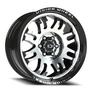 Vision Wheel 409 Gloss Black Machined Face 17x8.5 0 6x114.3mm 71.5mm - Wheelwiz