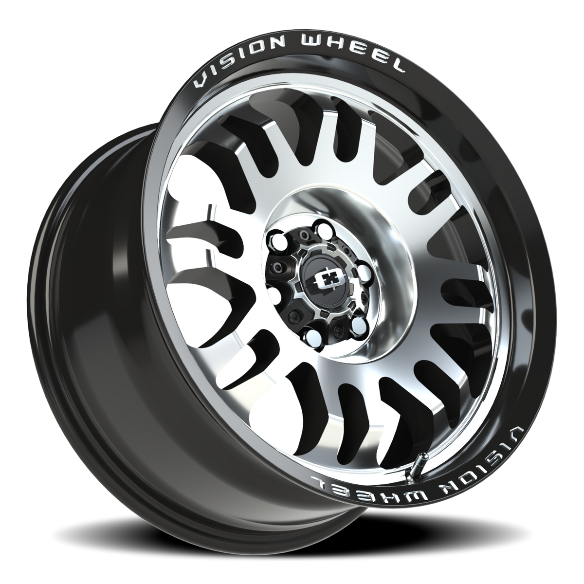 Vision Wheel 409 Gloss Black Machined Face 17x8.5 0 6x114.3mm 71.5mm - Wheelwiz