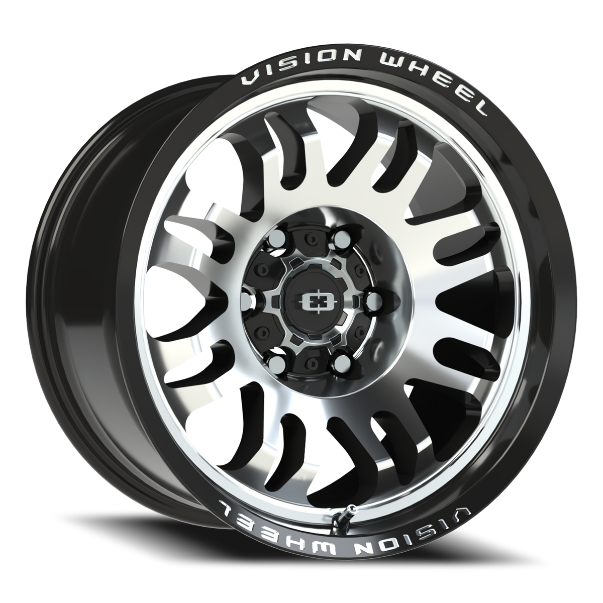 Vision Wheel 409 Gloss Black Machined Face 17x9.5 -18 6x139.7mm 110mm - Wheelwiz