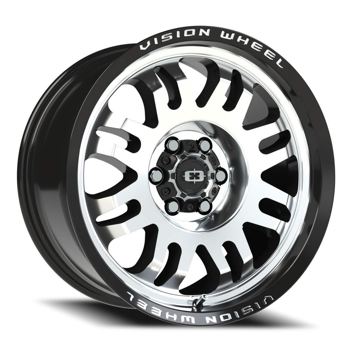 Vision Wheel 409 Gloss Black Machined Face 17x9 +12 6x120mm 67.1mm - Wheelwiz
