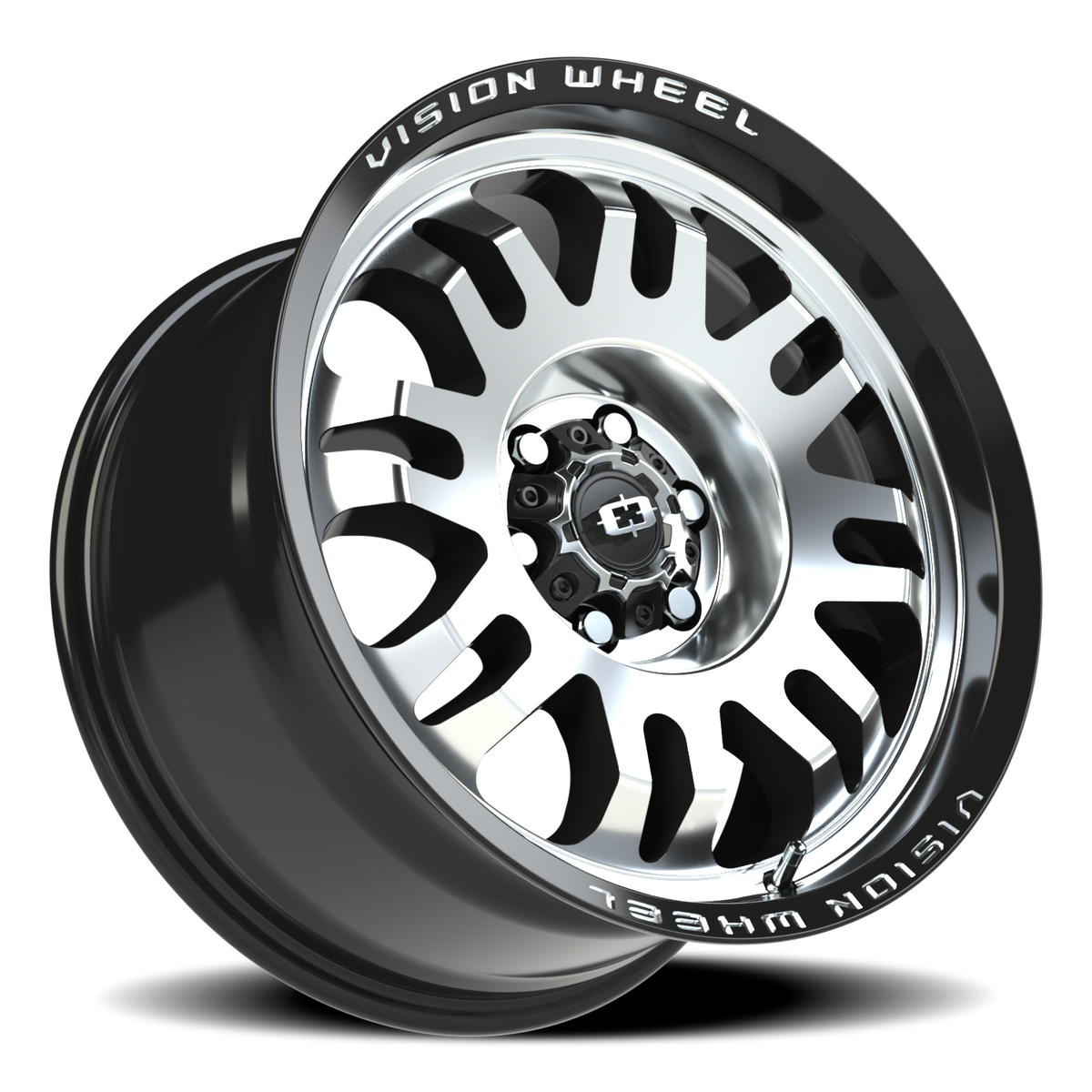 Vision Wheel 409 Gloss Black Machined Face 17x9 +12 6x120mm 67.1mm - Wheelwiz