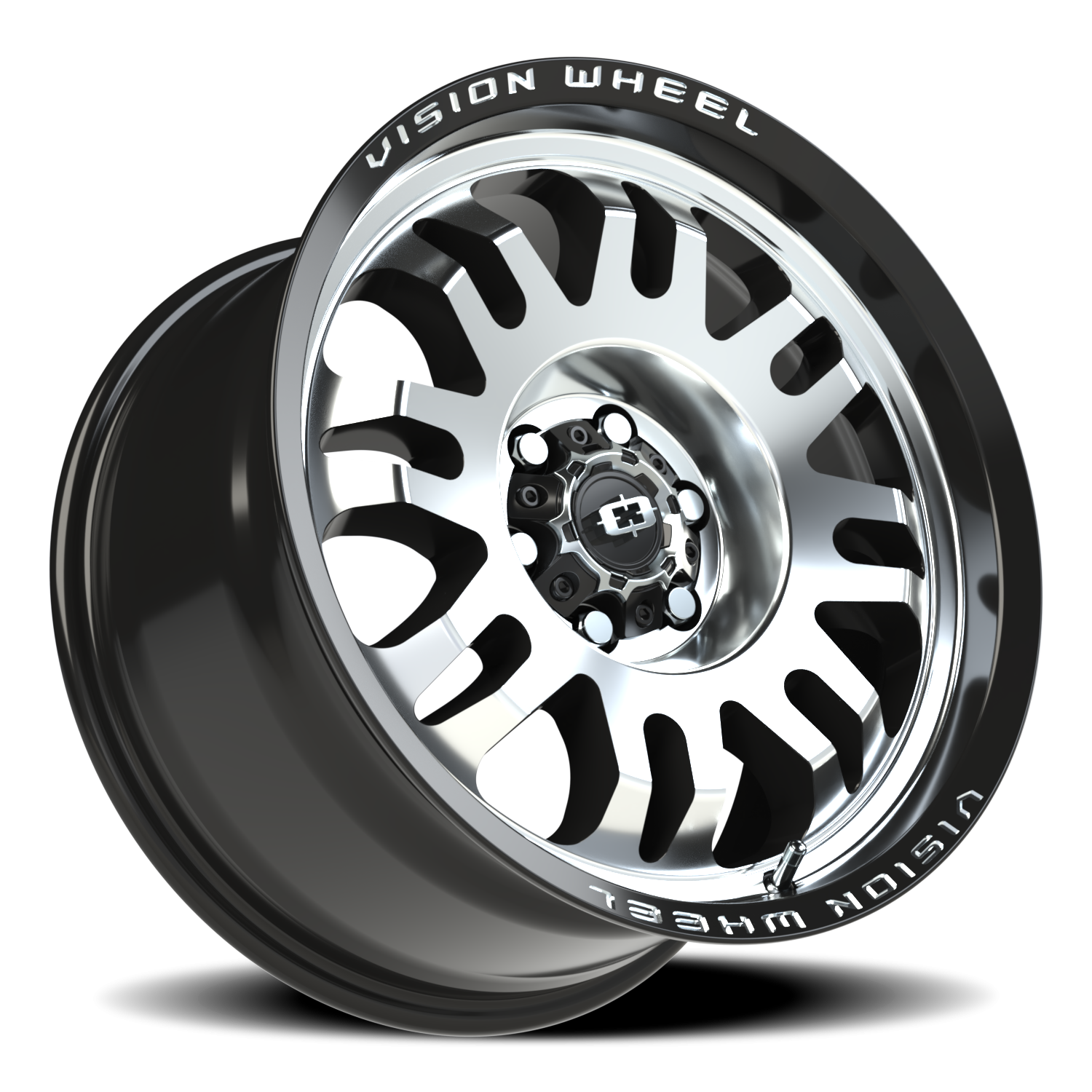Vision Wheel 409 Gloss Black Machined Face 17x9 +12 6x120mm 67.1mm - Wheelwiz
