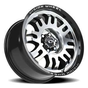 Vision Wheel 409 Gloss Black Machined Face 17x9 +12 6x120mm 67.1mm - Wheelwiz