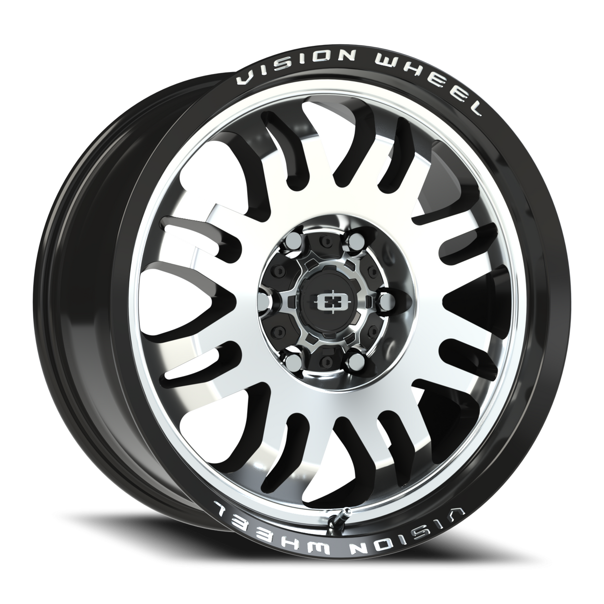 Vision Wheel 409 Gloss Black Machined Face 18x8.5 0 6x139.7mm 110mm - Wheelwiz