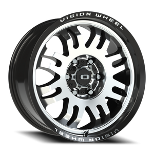 Vision Wheel 409 Gloss Black Machined Face 18x8.5 0 6x139.7mm 110mm - Wheelwiz