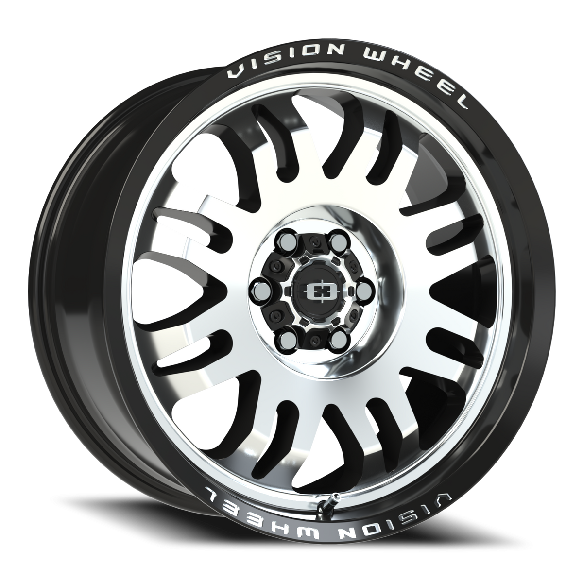Vision Wheel 409 Gloss Black Machined Face 18x8.5 0 6x114.3mm 71.5mm - Wheelwiz