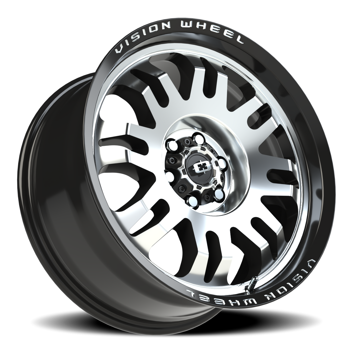 Vision Wheel 409 Gloss Black Machined Face 18x8.5 0 6x114.3mm 71.5mm - Wheelwiz
