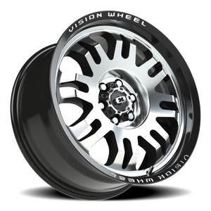 Vision Wheel 409 Gloss Black Machined Face 18x8.5 0 6x114.3mm 71.5mm - Wheelwiz