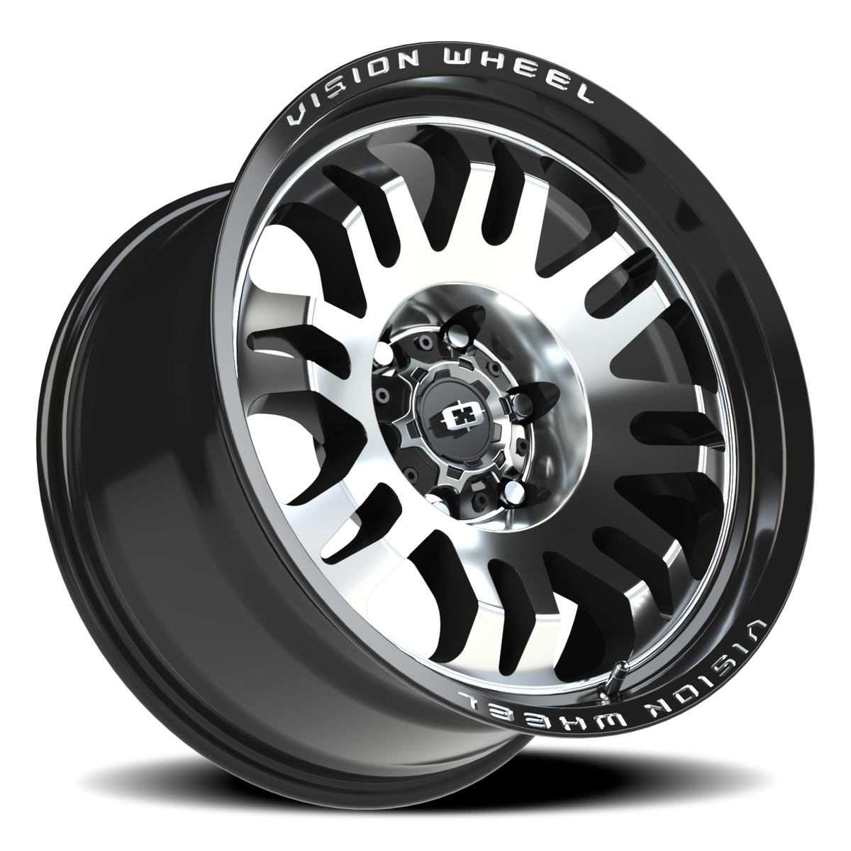 Vision Wheel 409 Gloss Black Machined Face 18x9.5 -18 6x139.7mm 110mm - Wheelwiz
