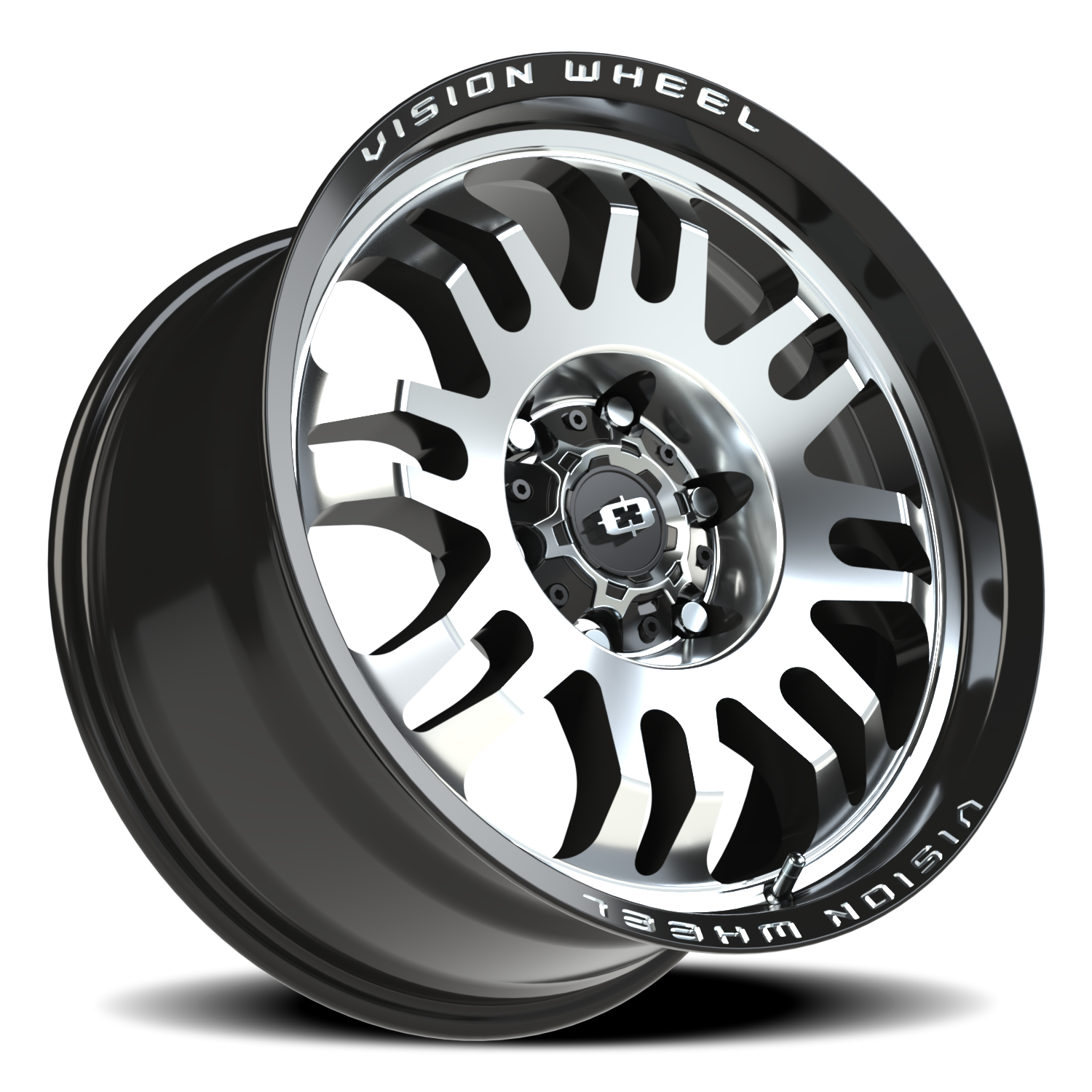 Vision Wheel 409 Gloss Black Machined Face 18x9 +12 6x139.7mm 110mm - Wheelwiz