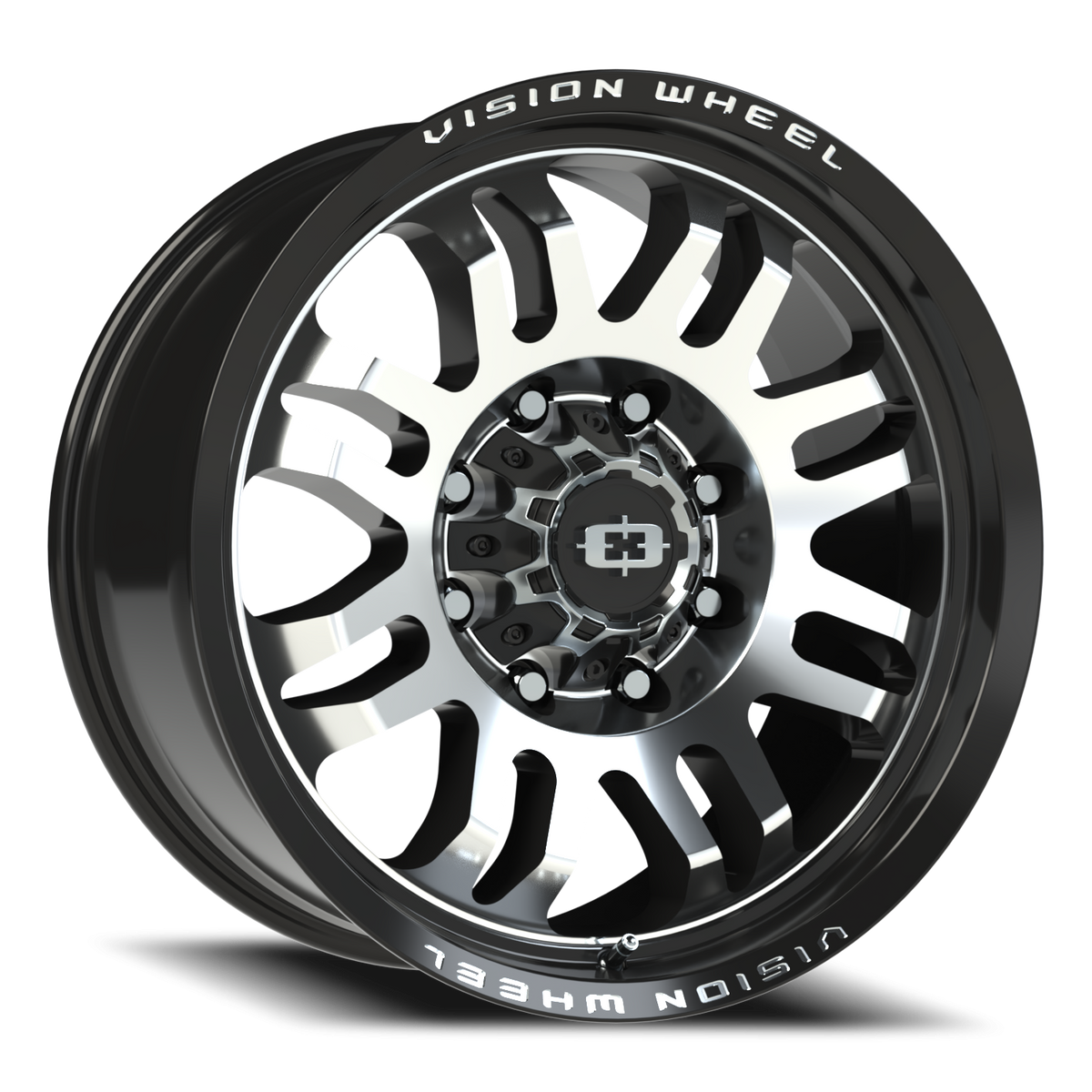 Vision Wheel 409 Gloss Black Machined Face 20x9.5 +12 8x170mm 125.1mm - Wheelwiz