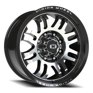 Vision Wheel 409 Gloss Black Machined Face 20x9.5 +12 8x165.1mm 125.1mm - Wheelwiz