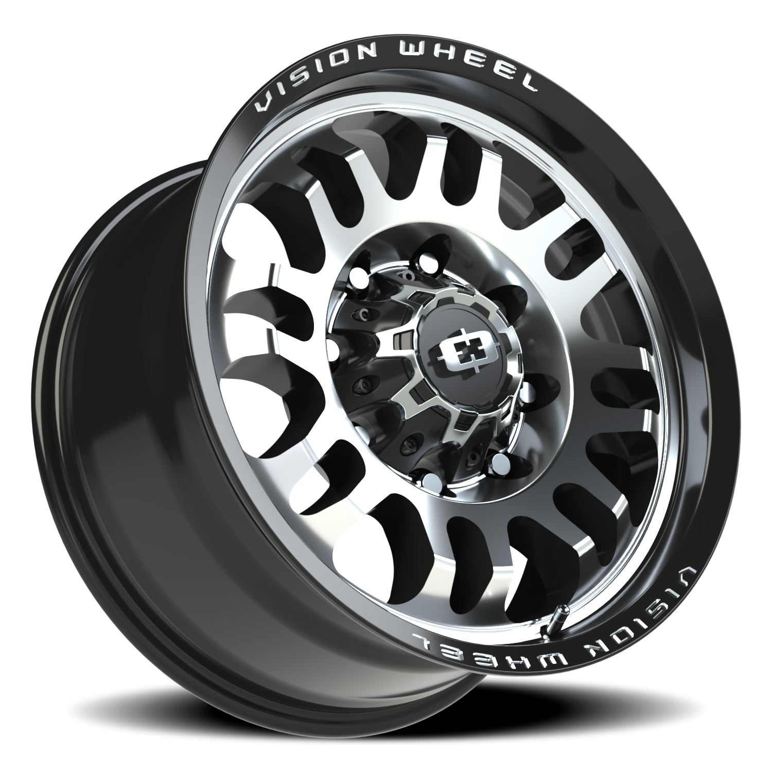 Vision Wheel 409 Gloss Black Machined Face 18x9 +12 8x170mm 125.1mm - Wheelwiz