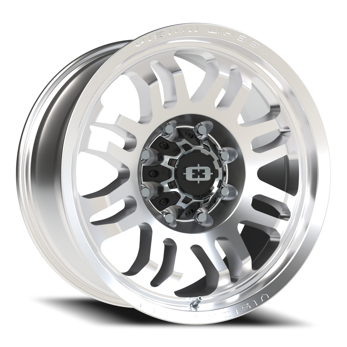 Vision Wheel 409 Milled Machine Face 20x9.5 +12 8x180mm 124.1mm - Wheelwiz