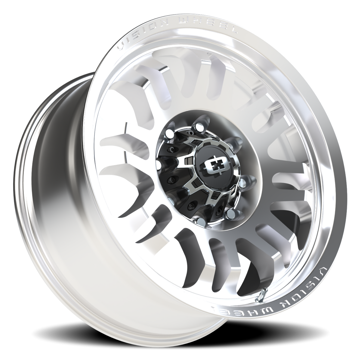 Vision Wheel 409 Milled Machine Face 20x9.5 +12 8x180mm 124.1mm - Wheelwiz