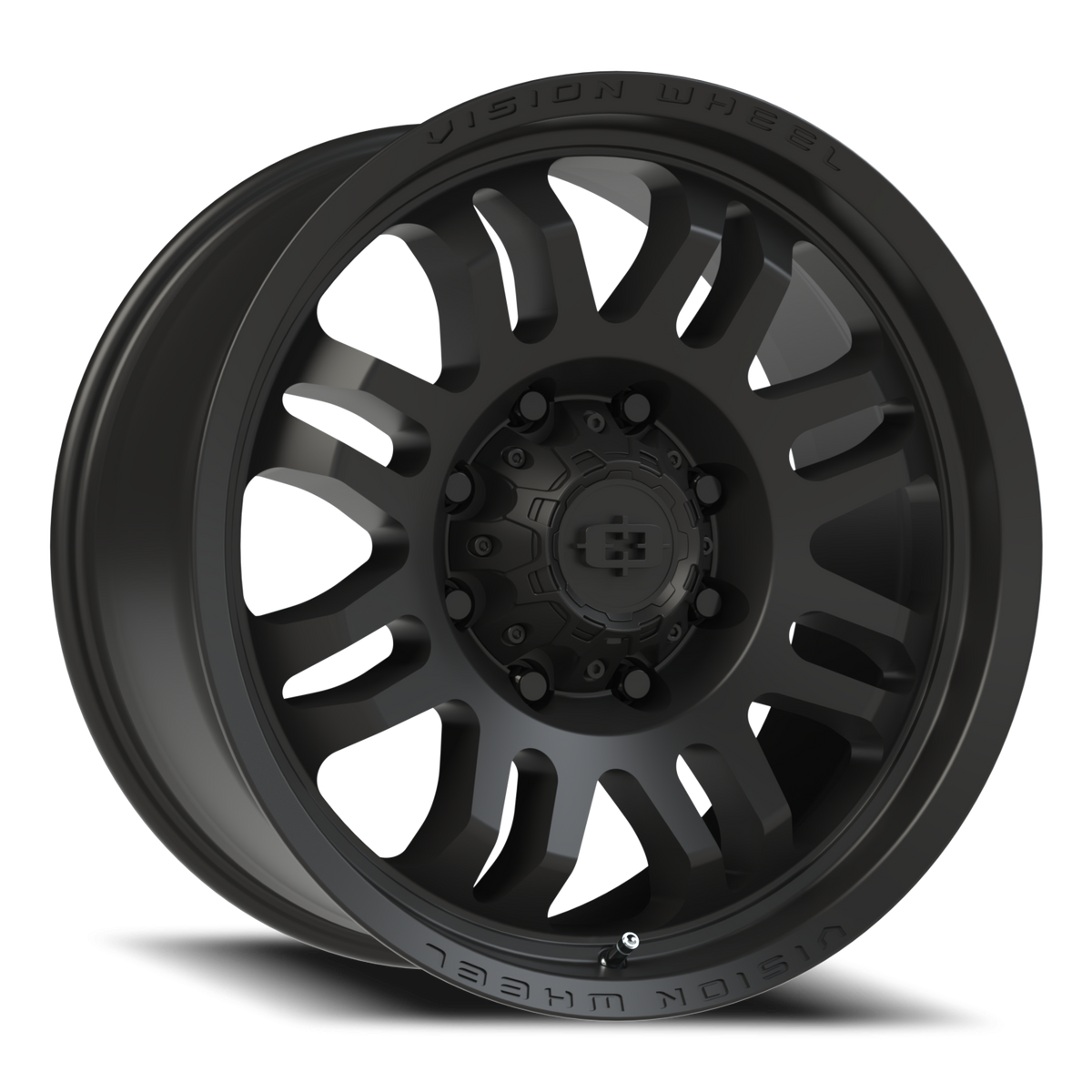Vision Wheel 409 Satin Black 20x9.5 +12 8x180mm 124.1mm - Wheelwiz
