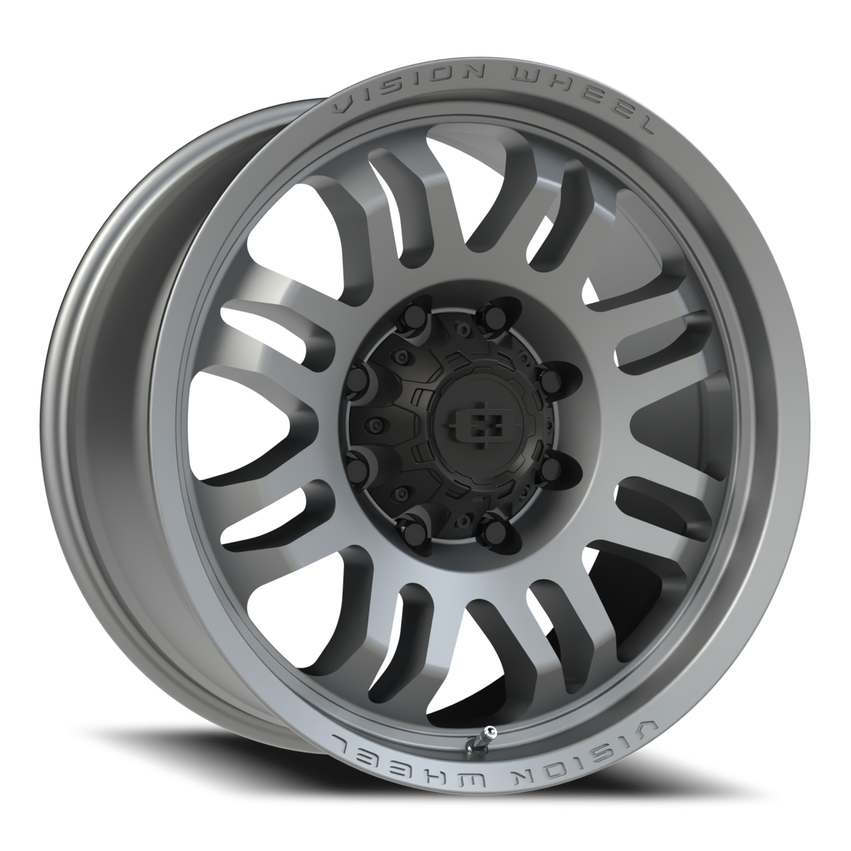 Vision Wheel 409 Satin Grey 20x9.5 +12 8x180mm 124.1mm - Wheelwiz