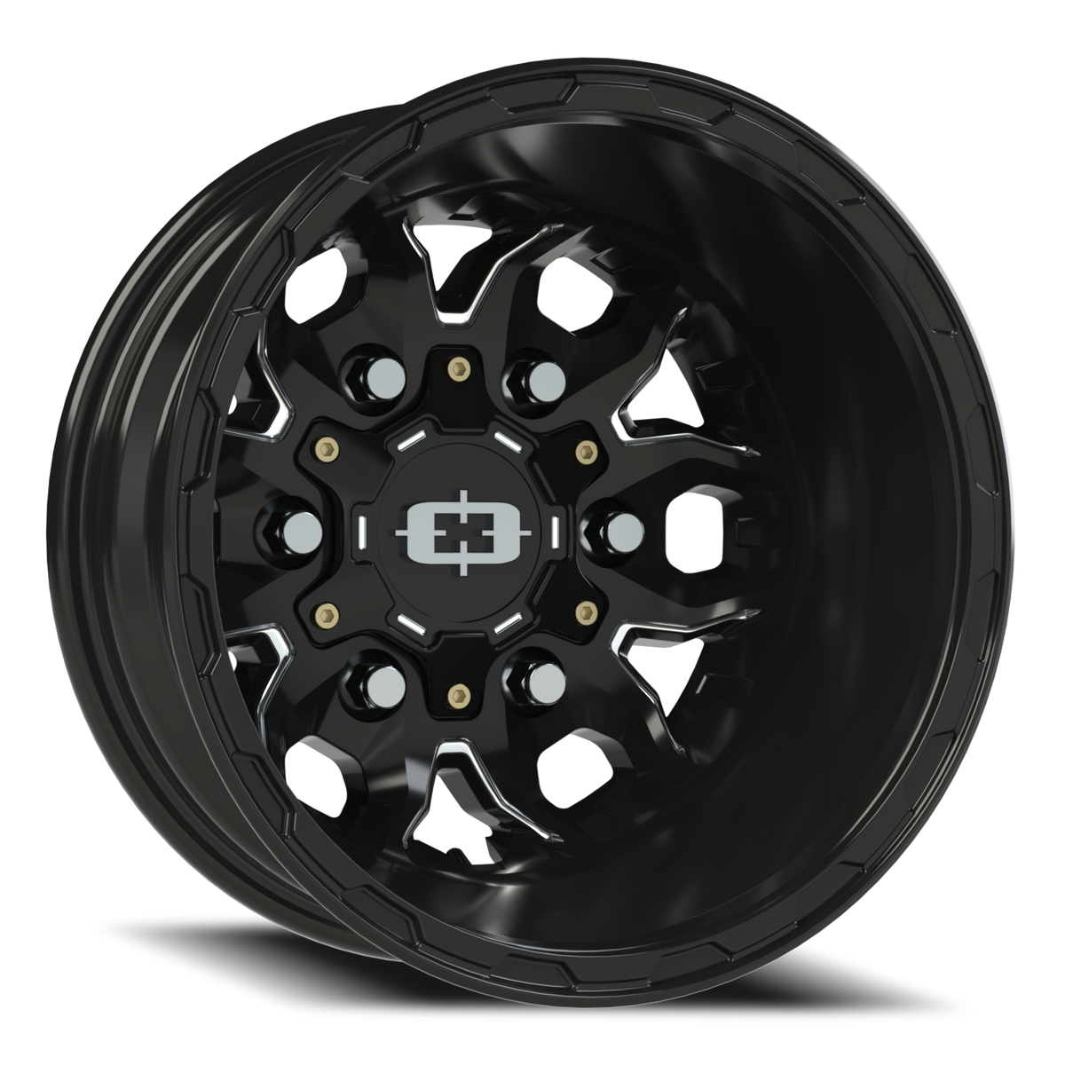 Vision Wheel 410 Gloss Black Milled Spoke 16x6 -130 6x180mm 138.8mm - Wheelwiz