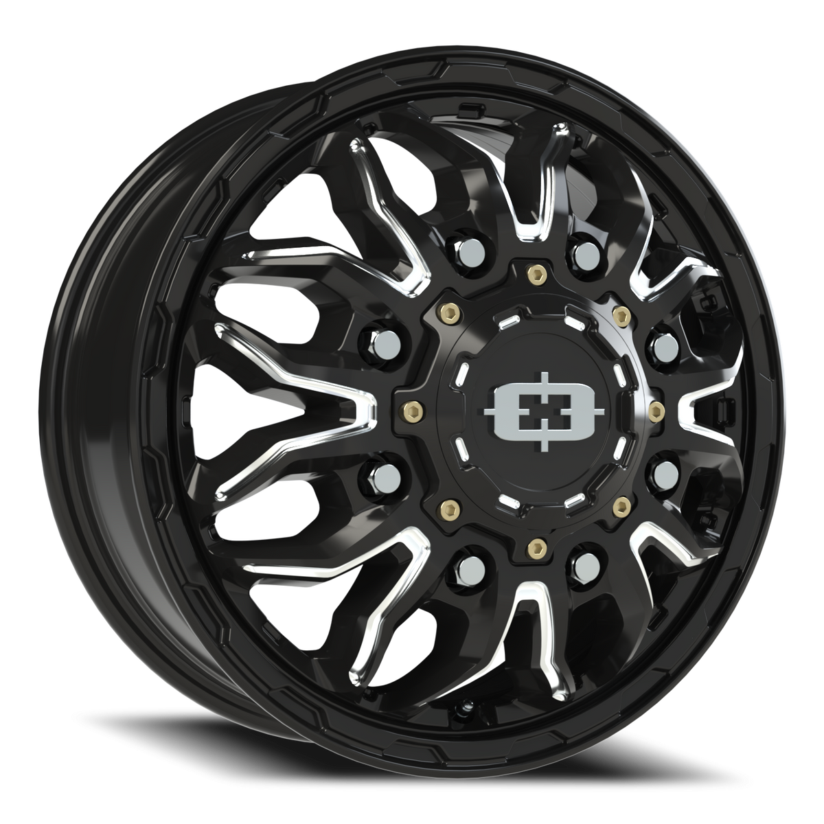 Vision Wheel 410 Gloss Black Milled Spoke 17x6.5 +121 8x200mm 145.5mm - Wheelwiz