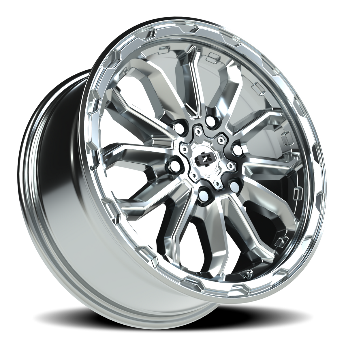 Vision Wheel 410 Chrome 17x7.5 +45 6x130mm 84mm - Wheelwiz