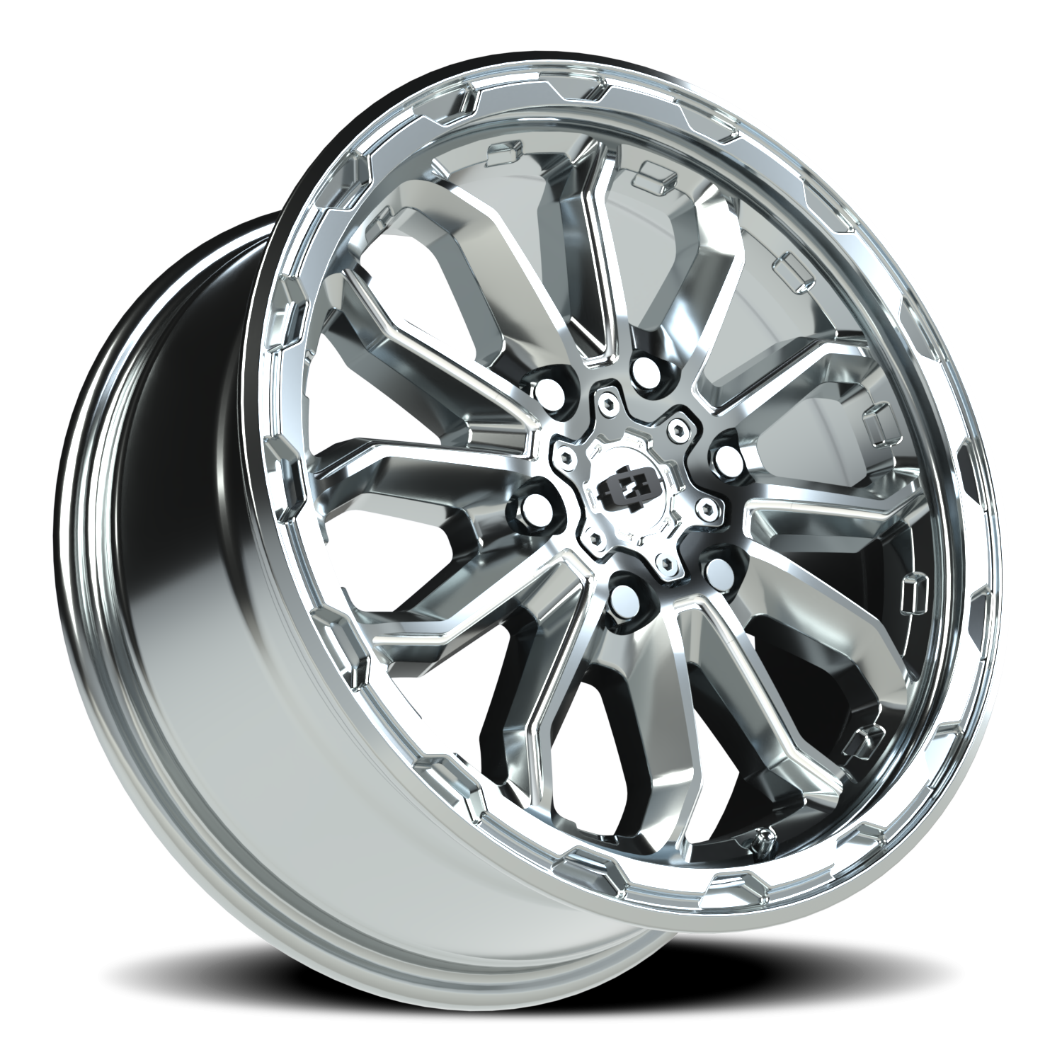 Vision Wheel 410 Chrome 17x7.5 +45 6x130mm 84mm - Wheelwiz