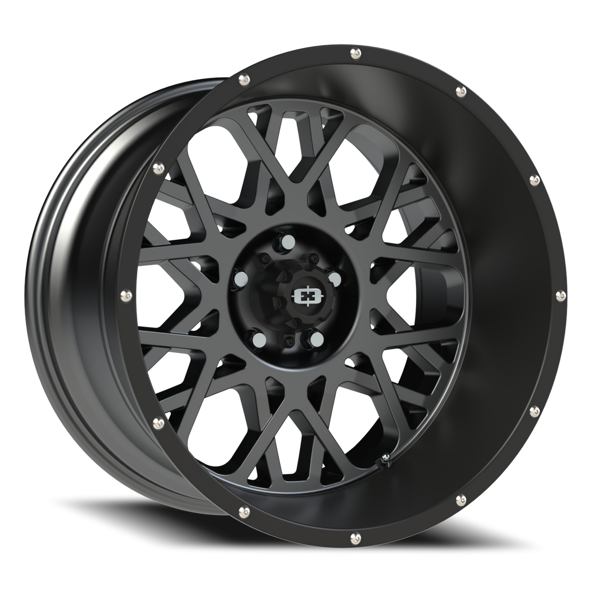 Vision Wheel 412 Anthracite with Satin Black Lip 20x12 -51 5x127mm 78.1mm - Wheelwiz
