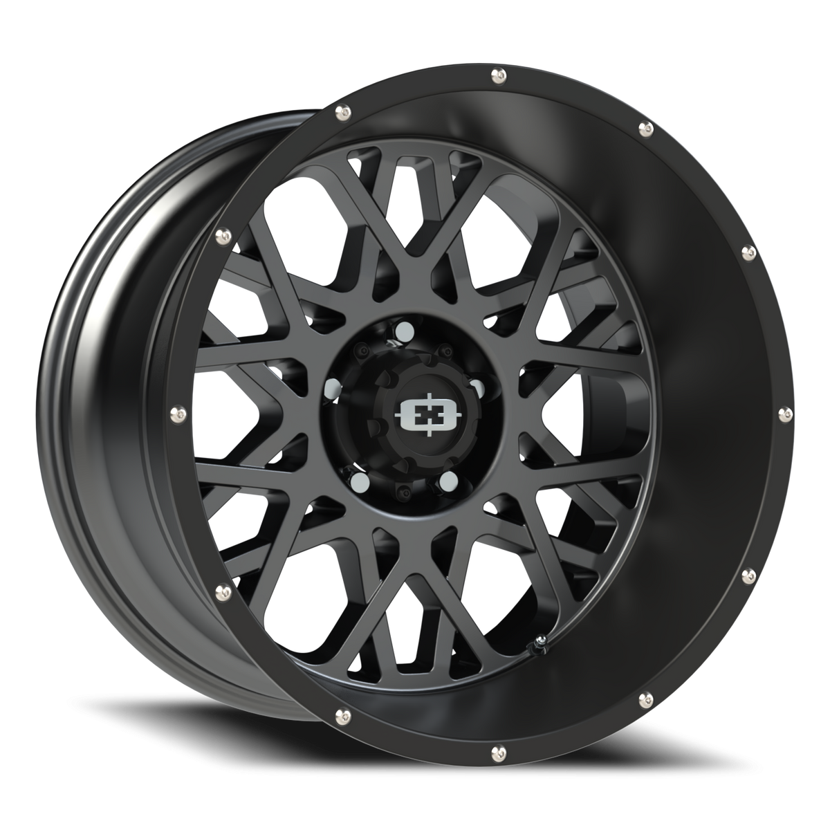 Vision Wheel 412 Anthracite with Satin Black Lip 20x12 -51 5x139.7mm 108mm - Wheelwiz