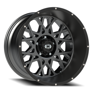 Vision Wheel 412 Anthracite with Satin Black Lip 20x12 -51 5x139.7mm 108mm - Wheelwiz
