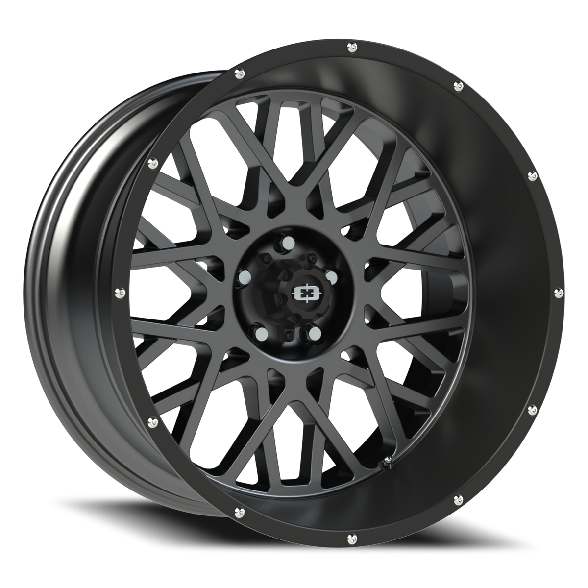 Vision Wheel 412 Anthracite with Satin Black Lip 22x12 -51 5x127mm 78.1mm - Wheelwiz
