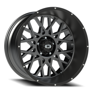 Vision Wheel 412 Anthracite with Satin Black Lip 22x12 -51 5x139.7mm 108mm - Wheelwiz