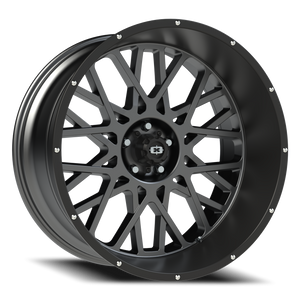 Vision Wheel 412 Anthracite with Satin Black Lip 24x12 -51 5x127mm 78.1mm - Wheelwiz
