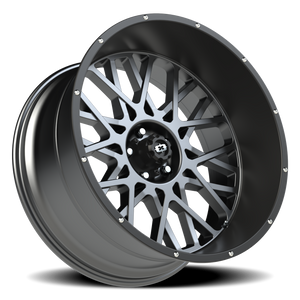 Vision Wheel 412 Anthracite with Satin Black Lip 24x12 -51 5x139.7mm 108mm - Wheelwiz