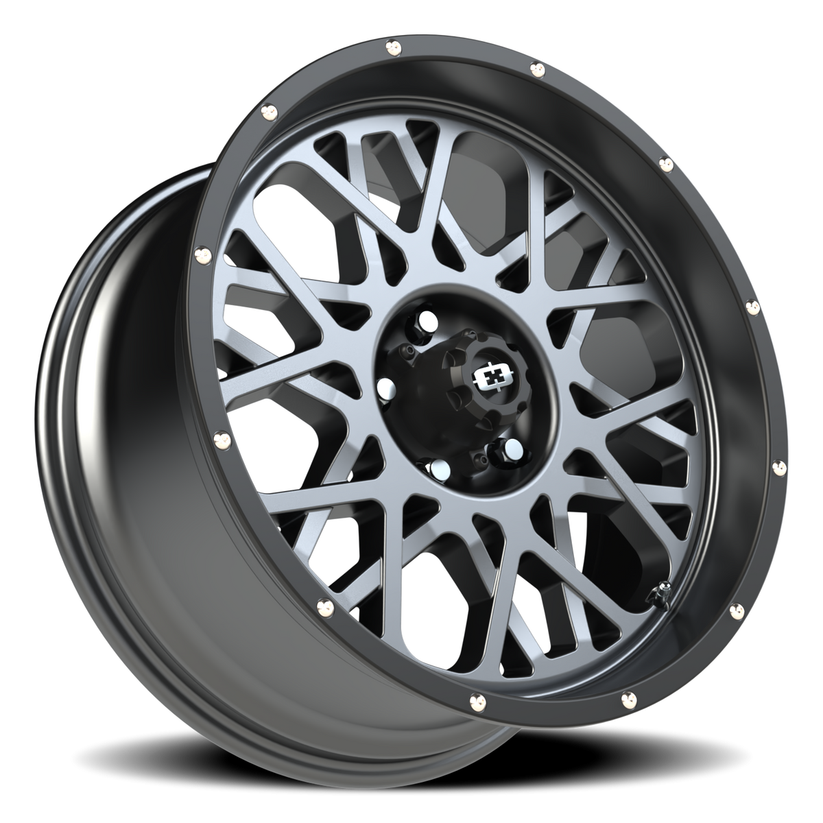 Vision Wheel 412 Anthracite with Satin Black Lip 20x9 +10 5x127mm 78.1mm - Wheelwiz