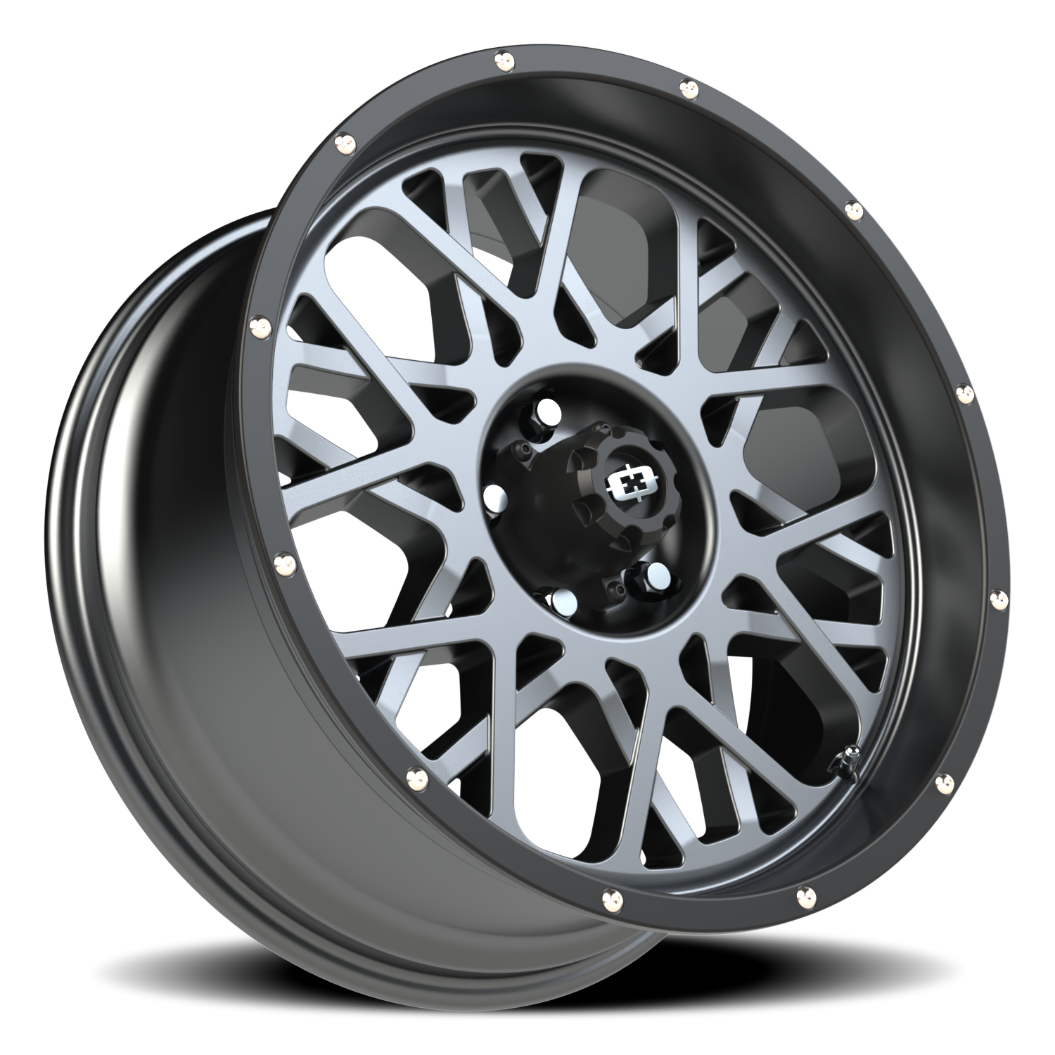 Vision Wheel 412 Anthracite with Satin Black Lip 20x9 +10 5x127mm 78.1mm - Wheelwiz